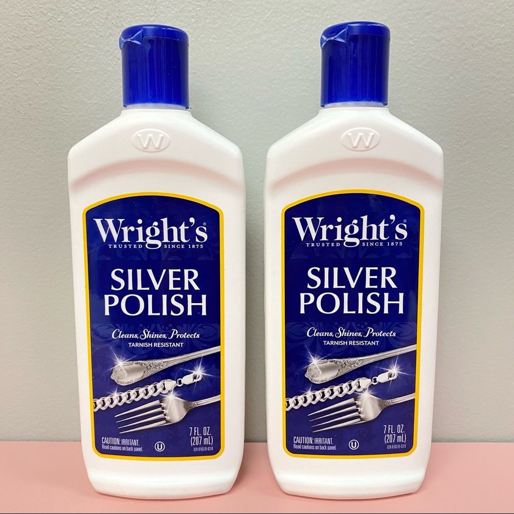Wright's Silver Cleaner and Polish 7 oz (2 Pack) Removes Tarnish, Ammonia‎ Free